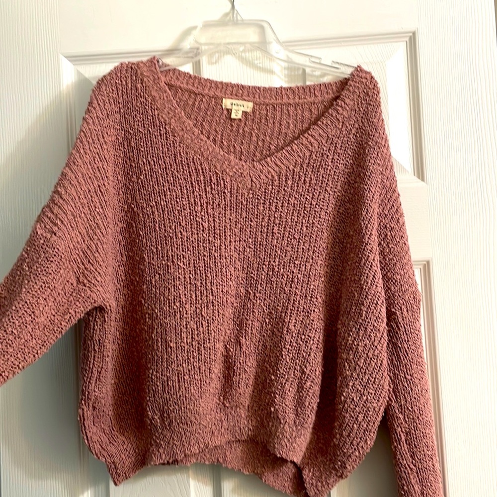 Pink v neck sweater